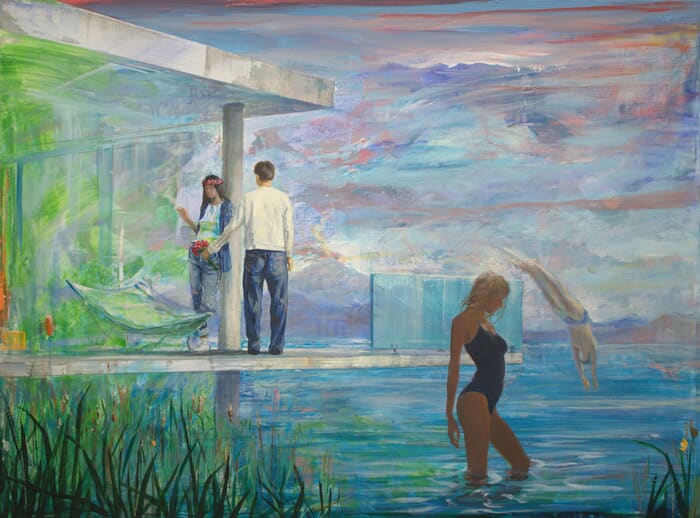 Le pouvoir des fleurs. Zéphyr venant se faire pardonner auprès de Flore, l'ayant trompée avec la princesse Psyché. von François Pagé