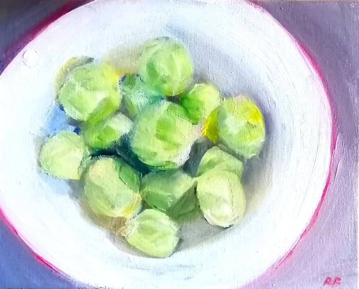 Bowl of brussels by Rosemary Burn