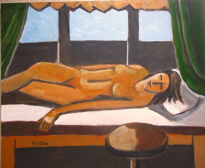 Nu au Guéridon von Michel de Gouttes