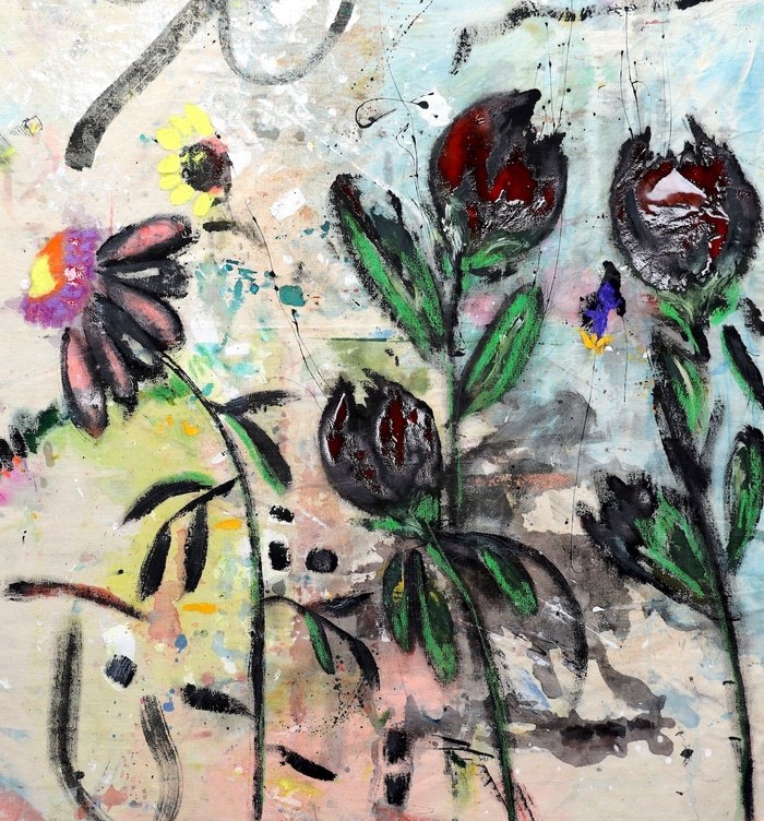 Flowers that tried to stay by Poovi Art