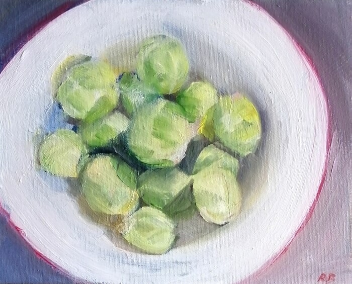 Bowl of brussels by Rosemary Burn
