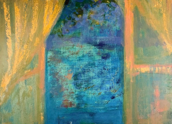 Window over the lake by Caroline Cornelius