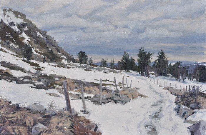 Winter light over the Mézenc von Anne Baudequin
