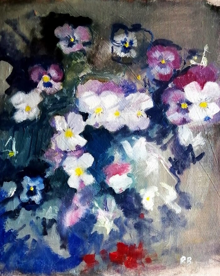 Violas by Rosemary Burn