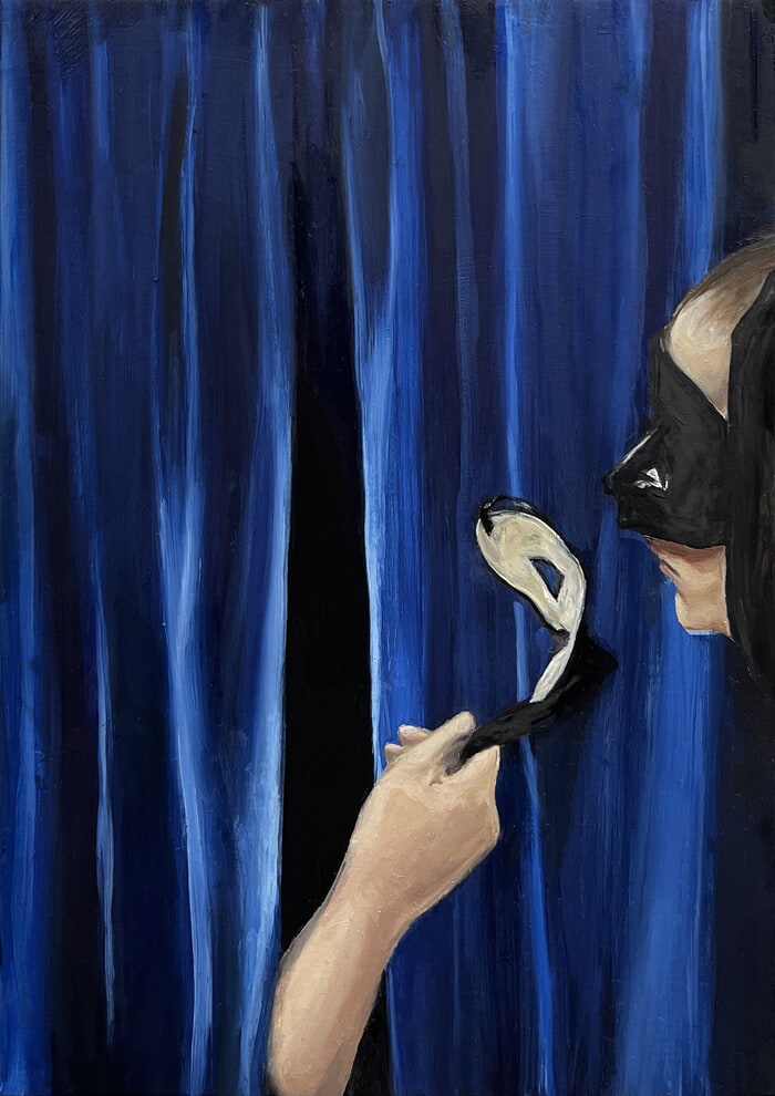 Bear with...let me get my face on (After Hayez) von Lucia Jones