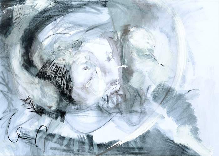 Courtier with Snakes Facing the Devil by Christian Kabuß