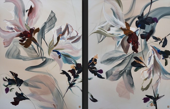 Pass The Hours Unwinding Diptych by Novi Lim