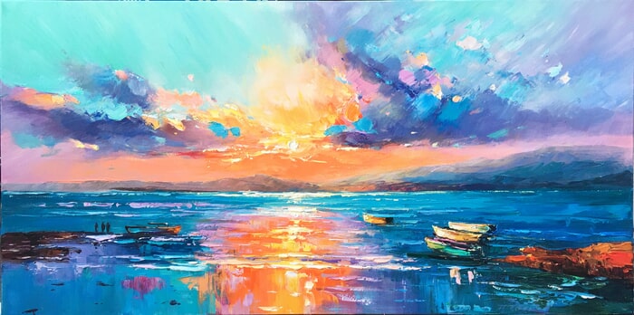 Sunraise on ocean 1489 by Jingshen You