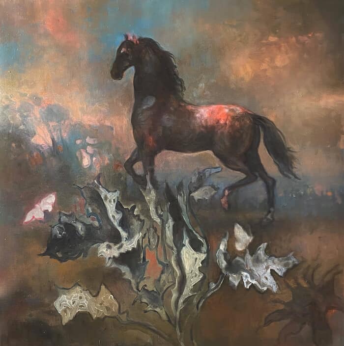 Cheval au chardon by Virginie Bastié