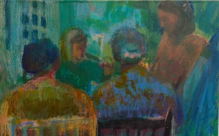 Lunch in June - Mothers and Daughters von Caroline Cornelius