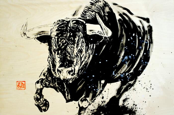 Running bull par Péchane