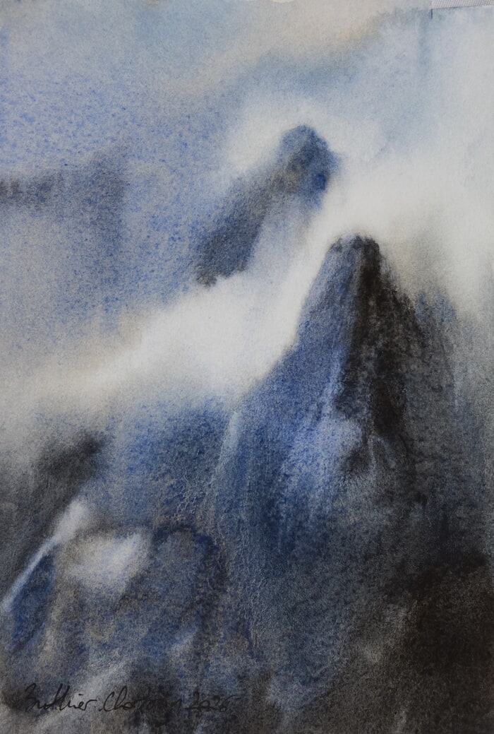 Brumes au sommet, Lofoten von Muriel Buthier-Chartrain