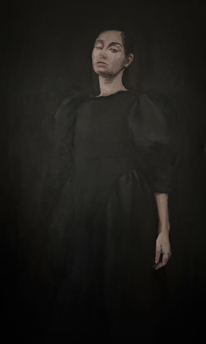 Baloon sleeves dress by Elina Evstig