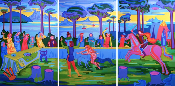 Parklife (Triptych) by Van Lanigh