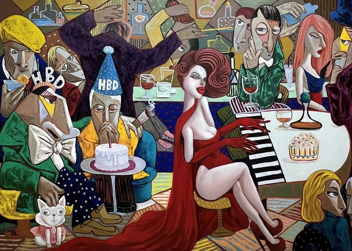 Lady in Red sings Happy Birthday von Ta Byrne