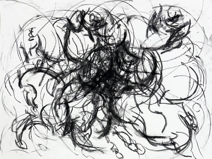 Polo Player No 3 drawing von Heidi Lanino