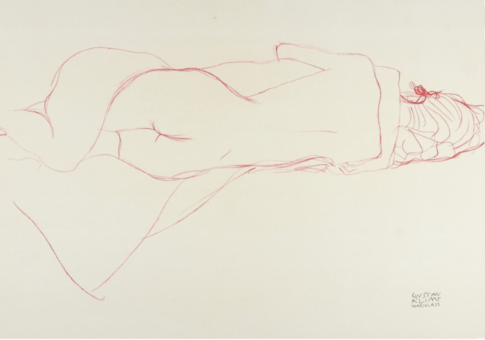 2 Lithographies | Etudes 1 & 2 pour le serpent d'eau / Deux femmes enlacées, 1905 by Gustav Klimt