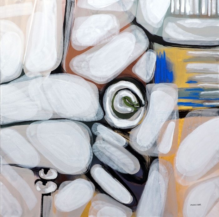 Where I disappear 01 - Minimal Abstract par Poovi Art