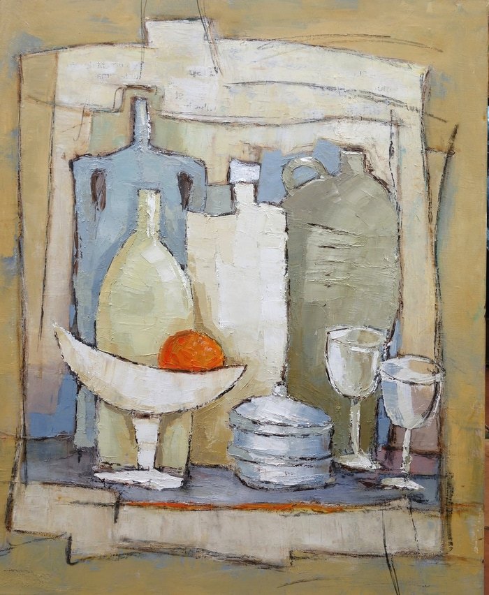 Composition aux flacons par Régine Pivier-Attolini