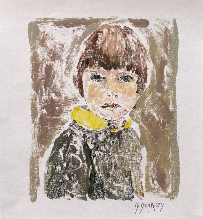 Monotype au col jaune by Géraldine Morales