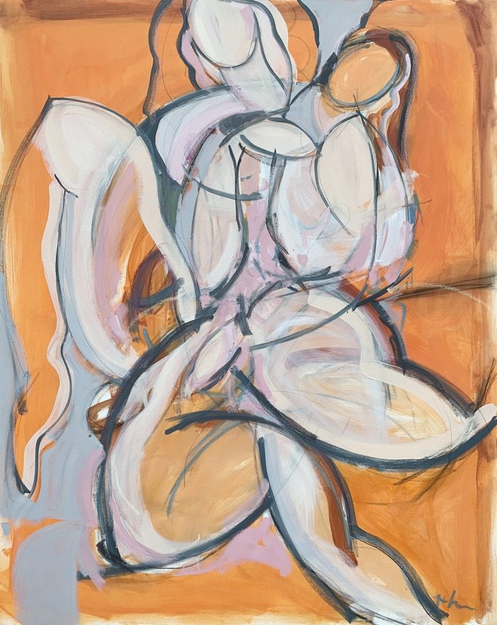Orange Gesture I von Heidi Lanino