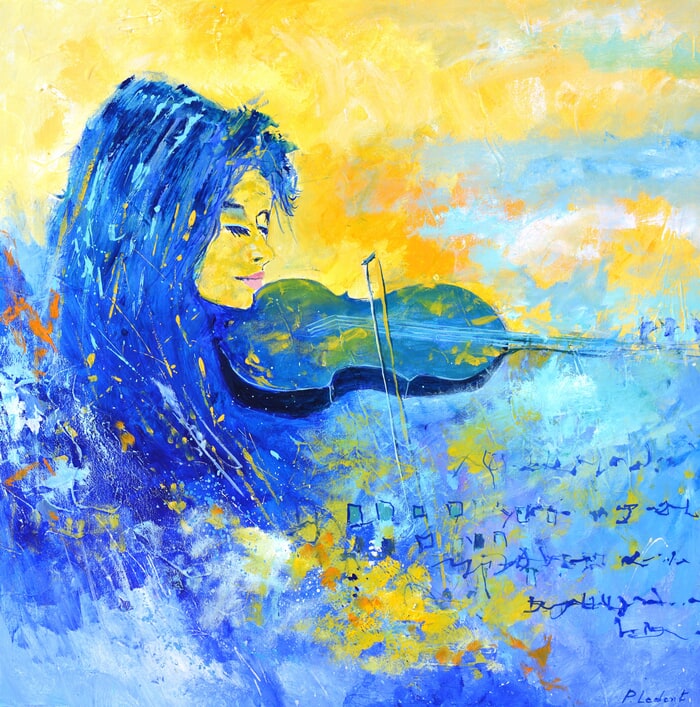 Playing the violin  by Pol Ledent