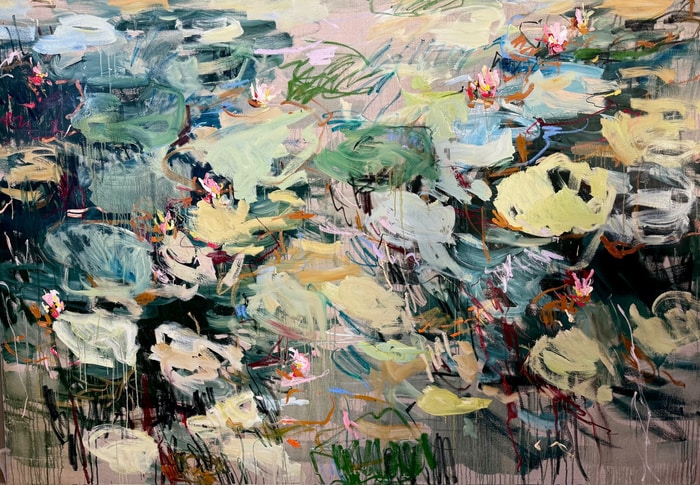 Summer pond. Water lilies. by Lilia Orlova-Holmes