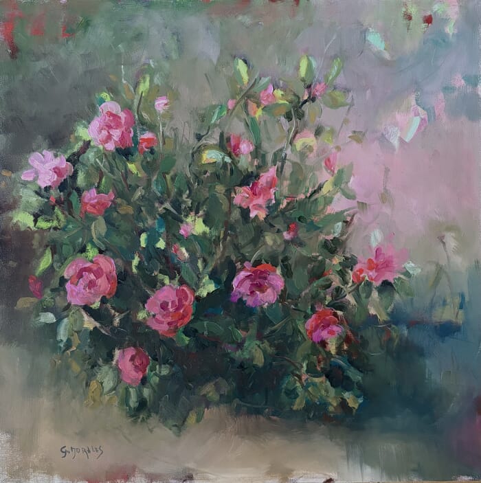 Camélias roses près de la cabane von Géraldine Morales