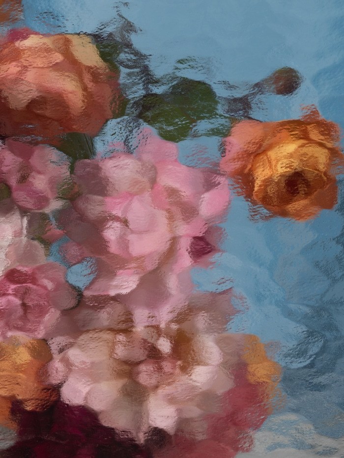 ROSES ON BLUE I by Andrea Zvadova