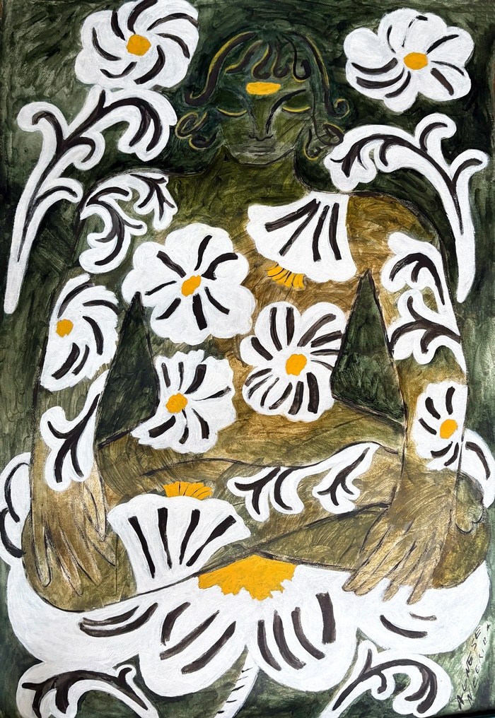 Flower Prince in Meditation by Agnese Negriba