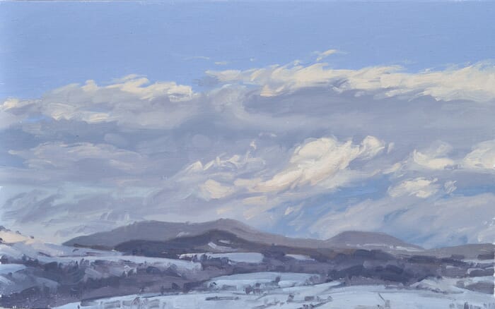 January 20, snow and sunrise von Anne Baudequin