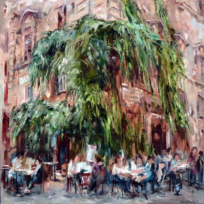 Bar dans le quartier de Trastevere by Olga Novokhatska