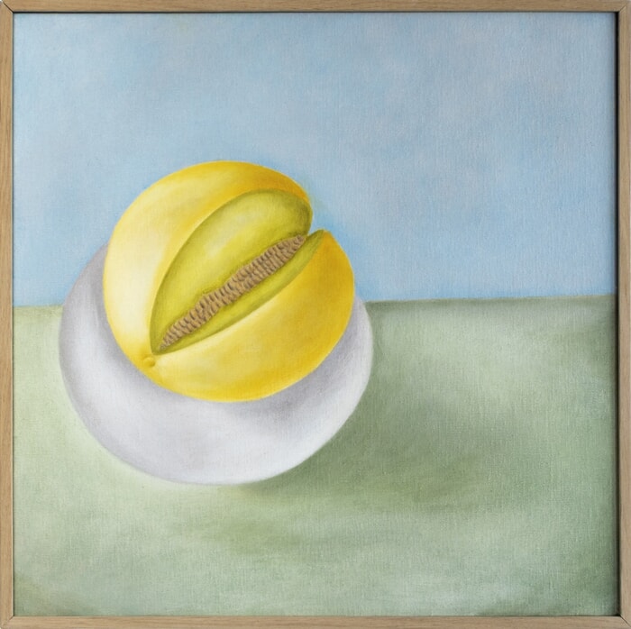 Melon on plate by Marianne Hendriks