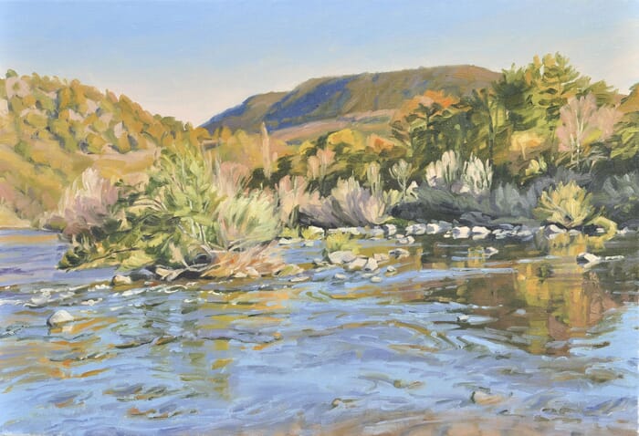 Autumn light on the Loire von Anne Baudequin