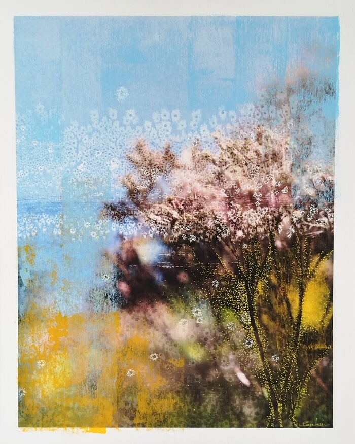 La Dolcezza II - Painting on print by Jérôme Pergolesi