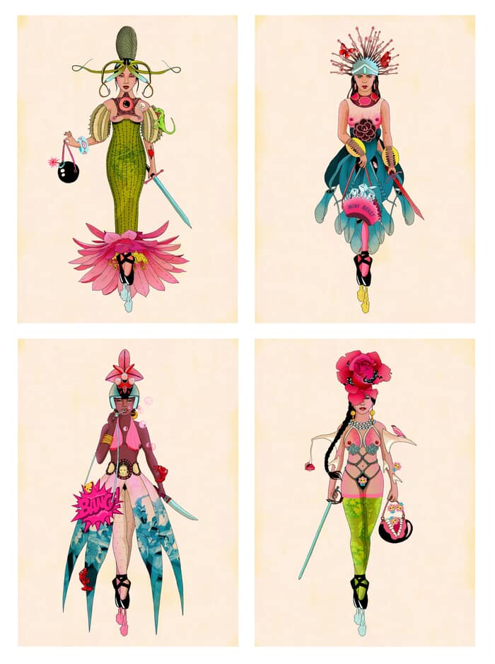Ballerina I, II, III & IV Complete set par Delphine Lebourgeois