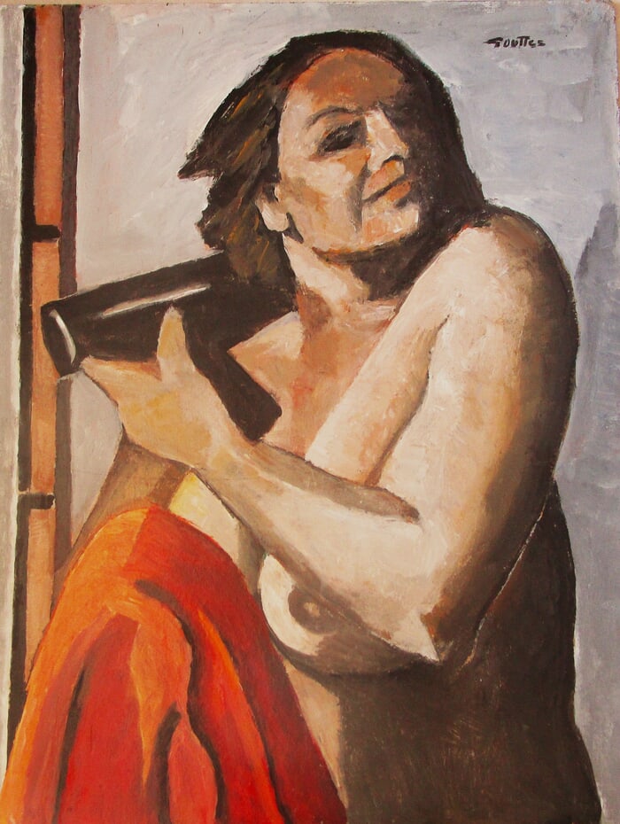 Portrait au sèche-cheveux. par Michel de Gouttes