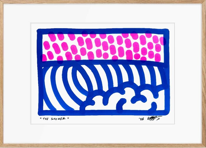 The Shower Blue Pink by Woo