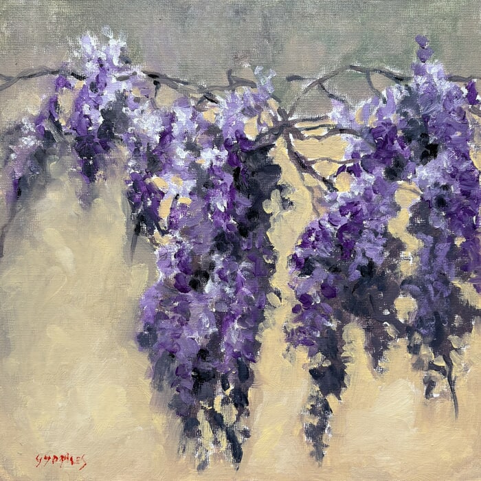 Glycines violettes de ma maison by Géraldine Morales