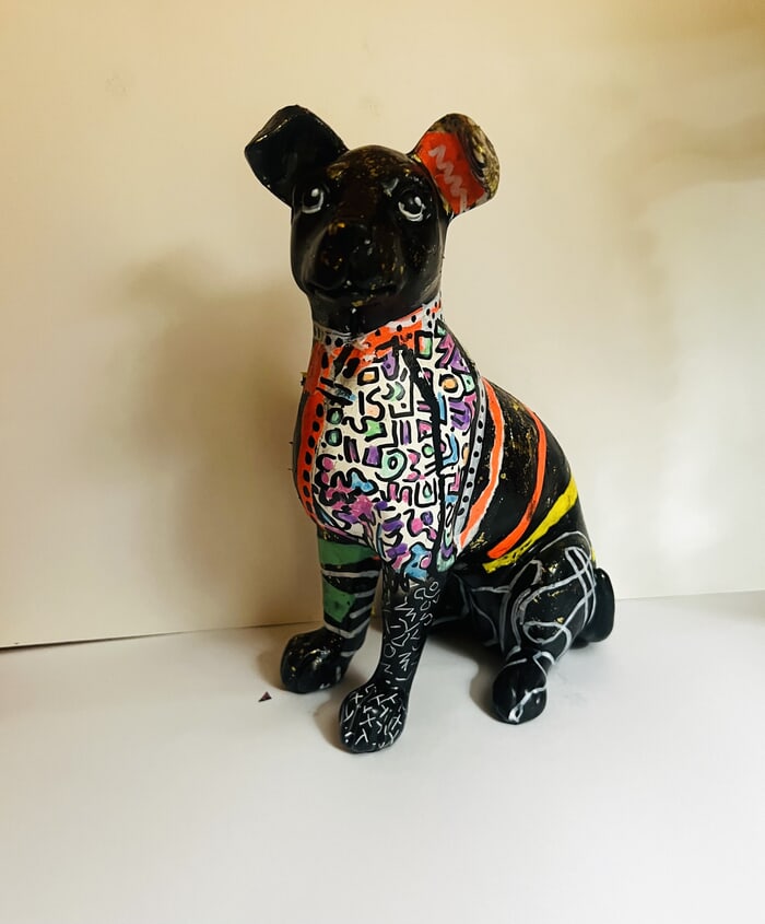 Sculpture Dog Arty pop by ART'MONY