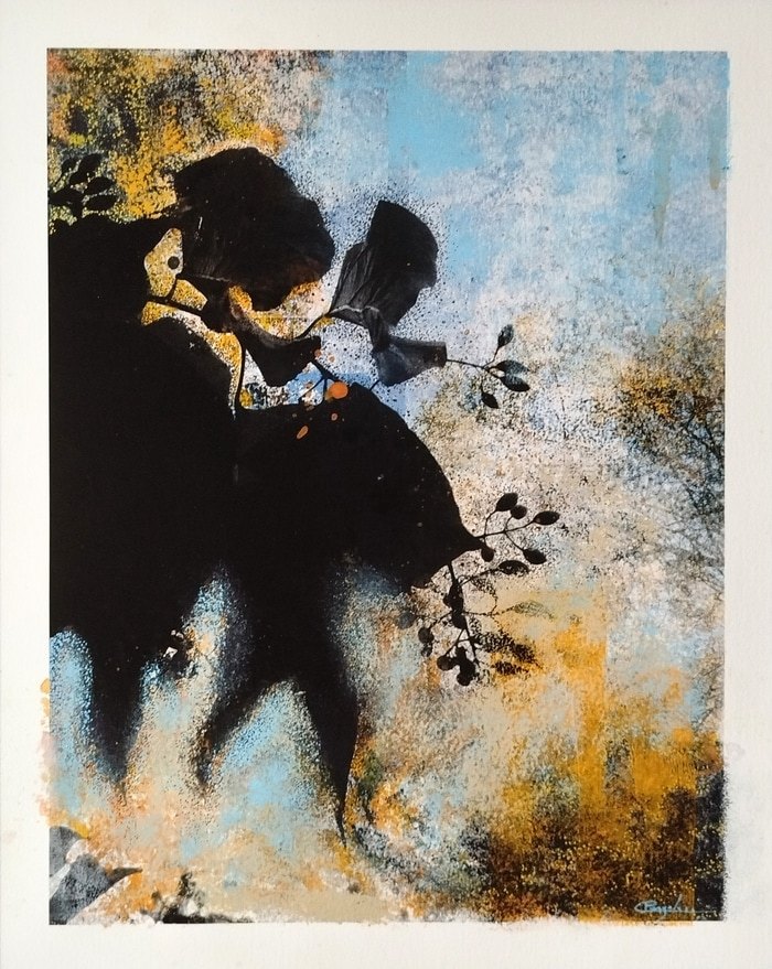 Malvia - Painting on Photography by Jérôme Pergolesi