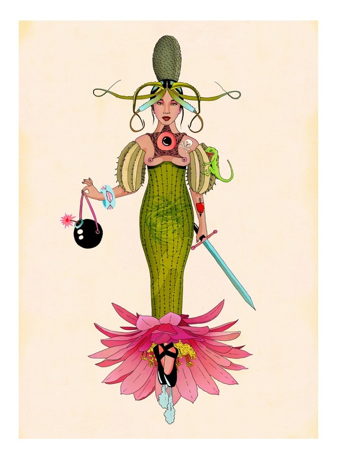 Ballerina I Cactus von Delphine Lebourgeois