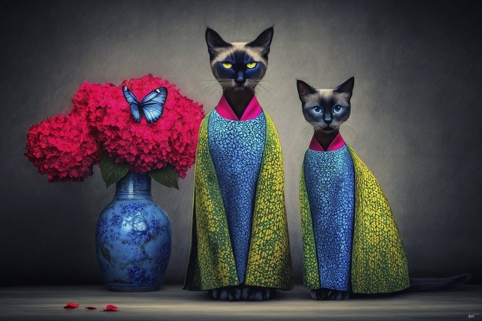 SIAMESE CATS 2 par HOLLY WATT