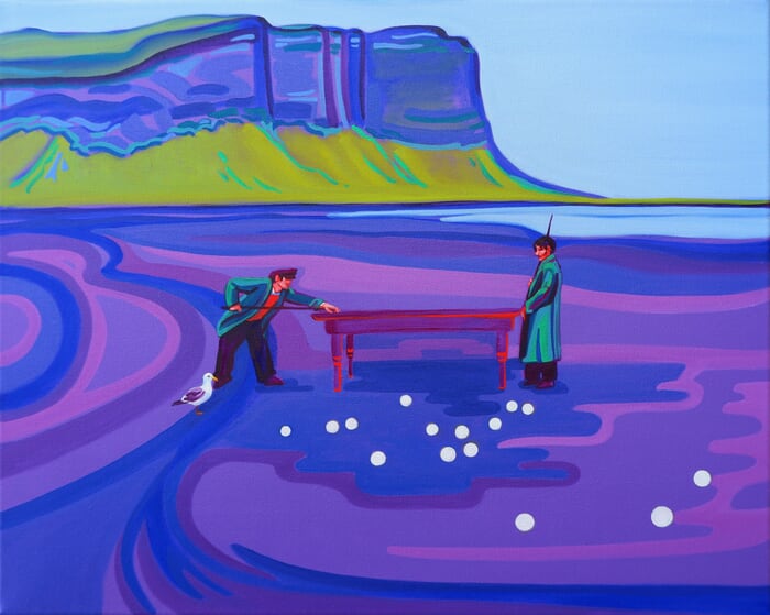 Billiard on the Beach by Van Lanigh
