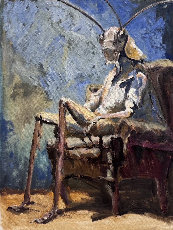  Cricketman on the Chair #1  by Chao Wang