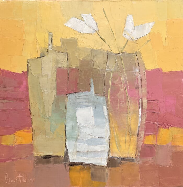 Nature morte aux tulipes von Régine Pivier-Attolini