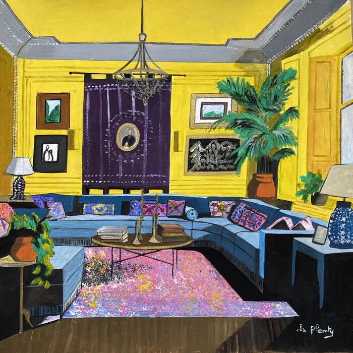 Intérieur Ottoman jaune  by Anne Du Planty