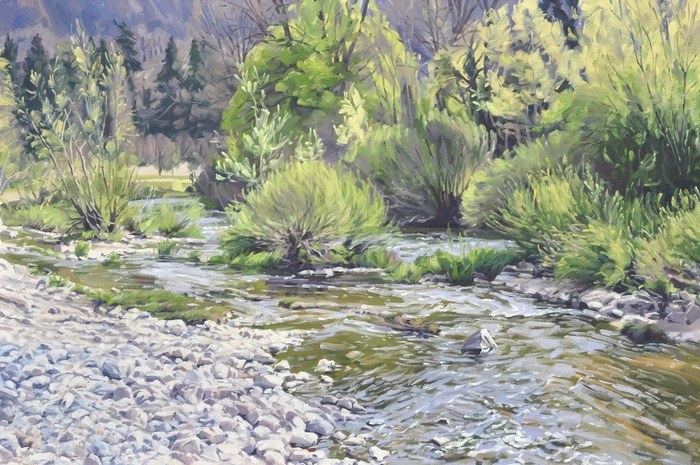 Morning Light on the Loire in Spring von Anne Baudequin