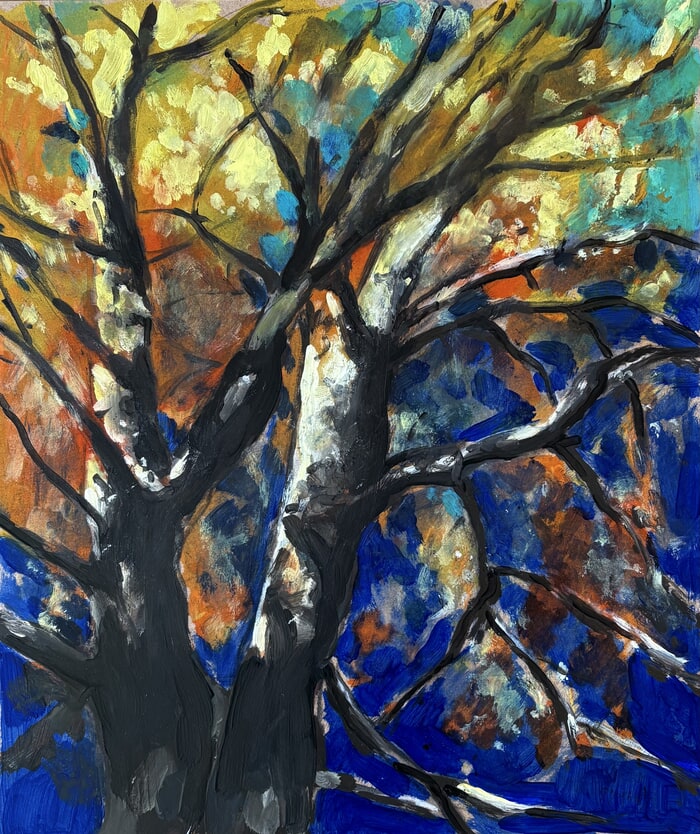 Arbres dorés par Géraldine Morales