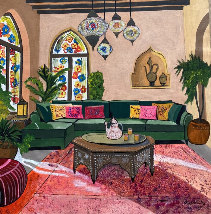Intérieur, ottoman, Orange von Anne Du Planty